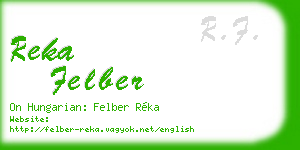 reka felber business card