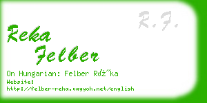 reka felber business card